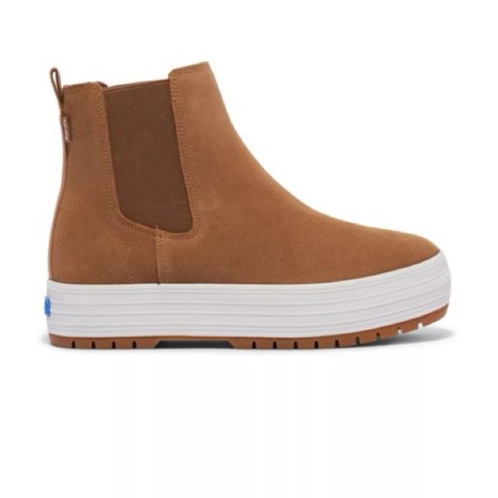 Keds The Platform Chelsea Lug Boots in taupe suede Size women’s 9 NEW